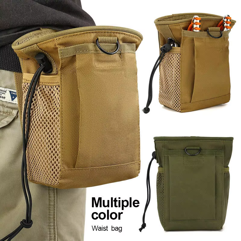 Bolsa táctica MOLLE con cordón, porta municiones y cargadores compactos - imagen 3