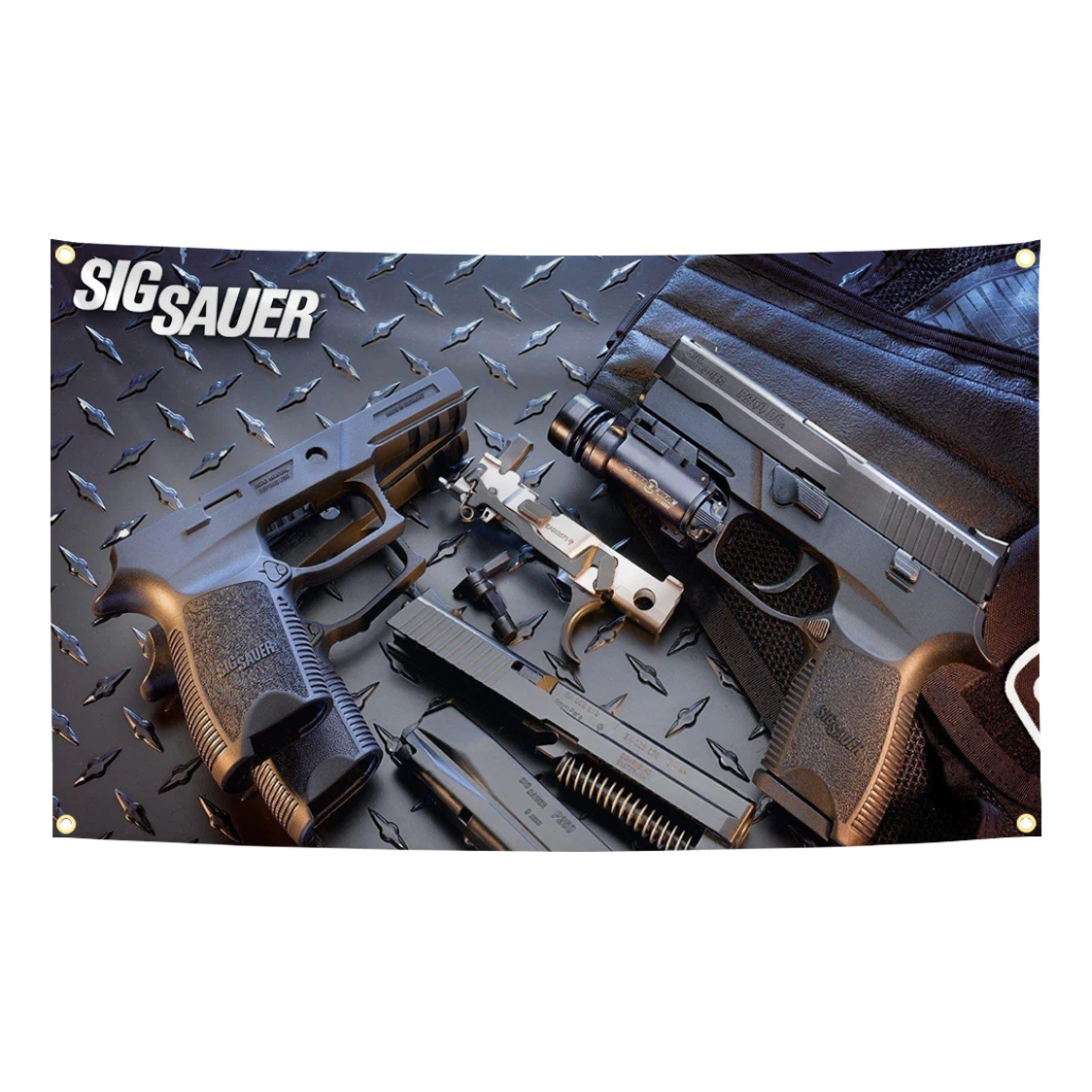 Sig Sauer bandera de poliéster estampado digital para pared exterior - imagen 4