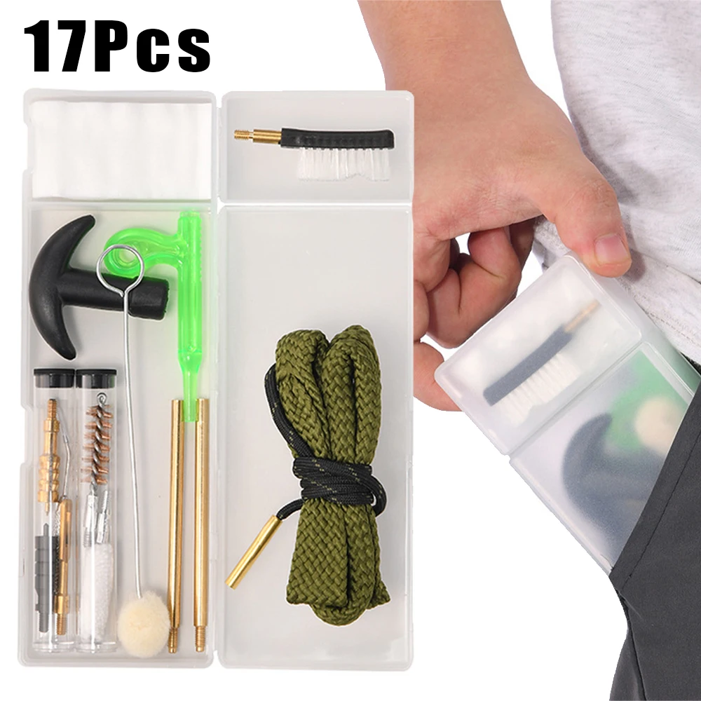 Kit de limpieza de pistola táctica con estuche transparente