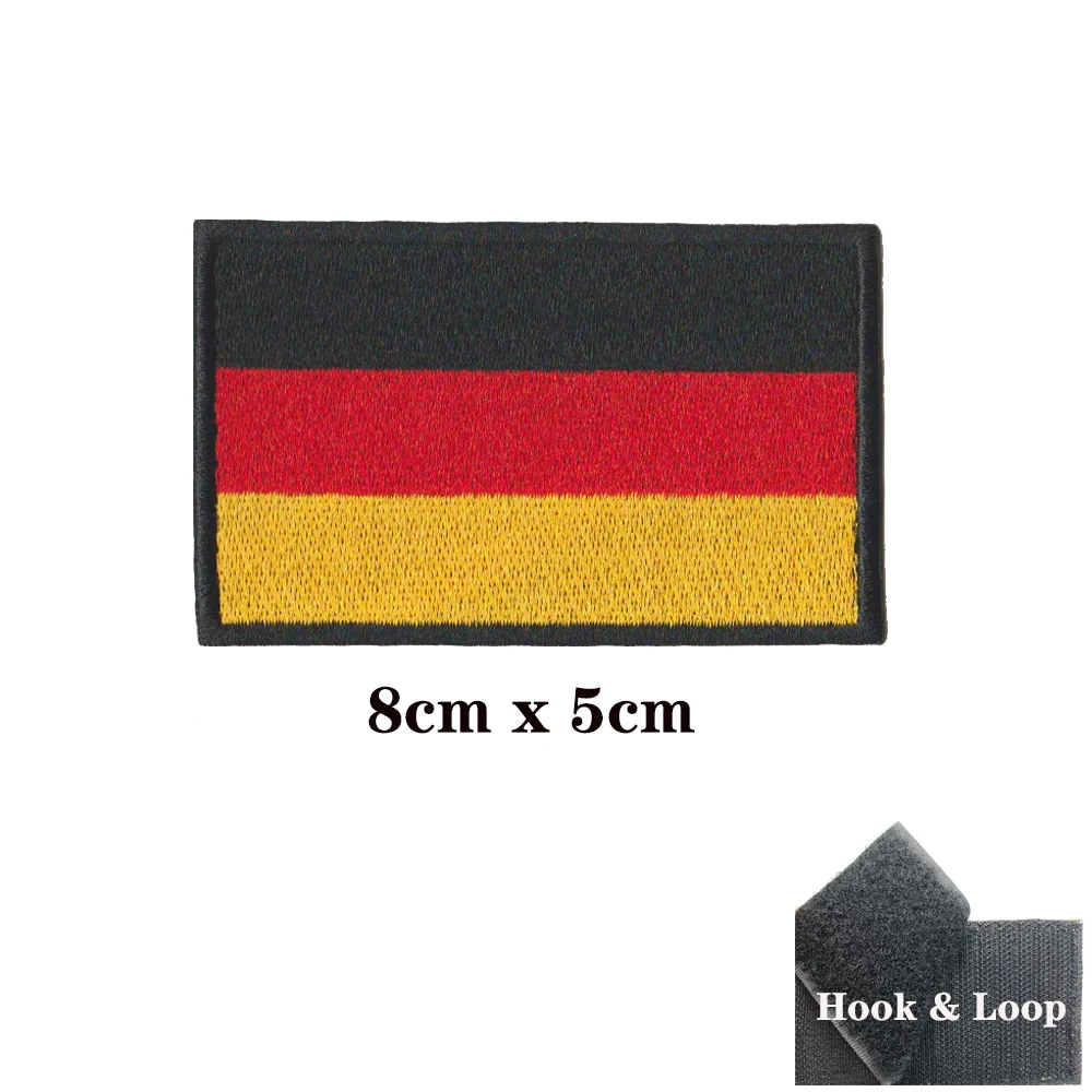 Parche táctico bordado bandera alemana con velcro - imagen 3