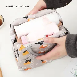 Lonchera térmica impermeable Bento de tela Oxford flamencos