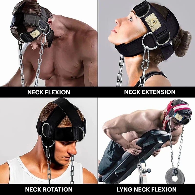 Arnés de cuello de cadena de acero ajustable para crossfit - imagen 3