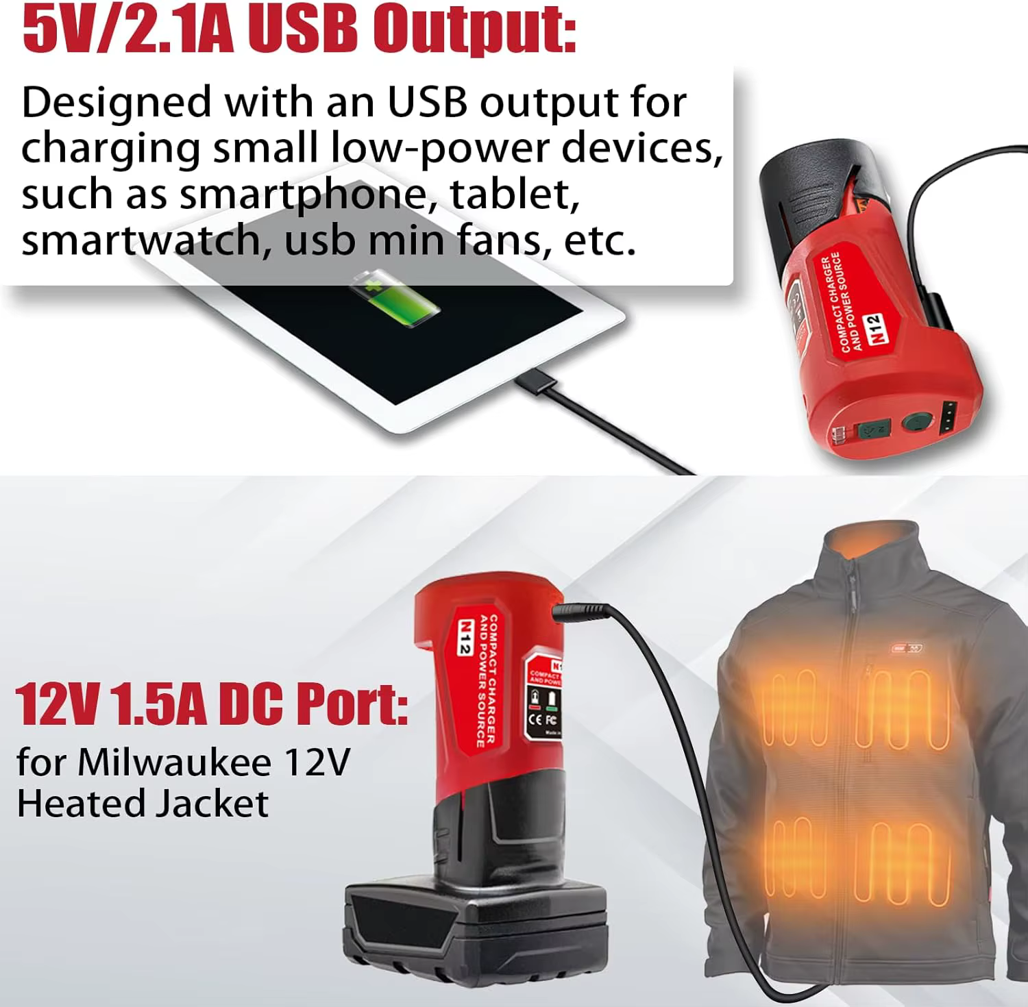Milwaukee adaptador Li-Ion USB-C con salida CC sin batería - imagen 3