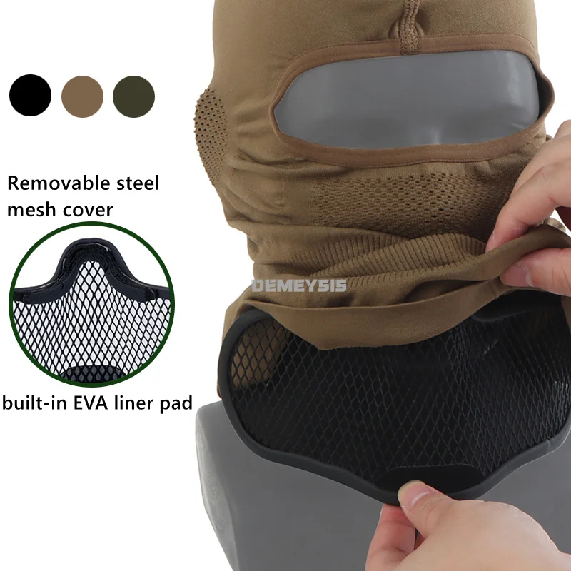 Pasamontañas táctico transpirable con máscara completa para airsoft - imagen 4