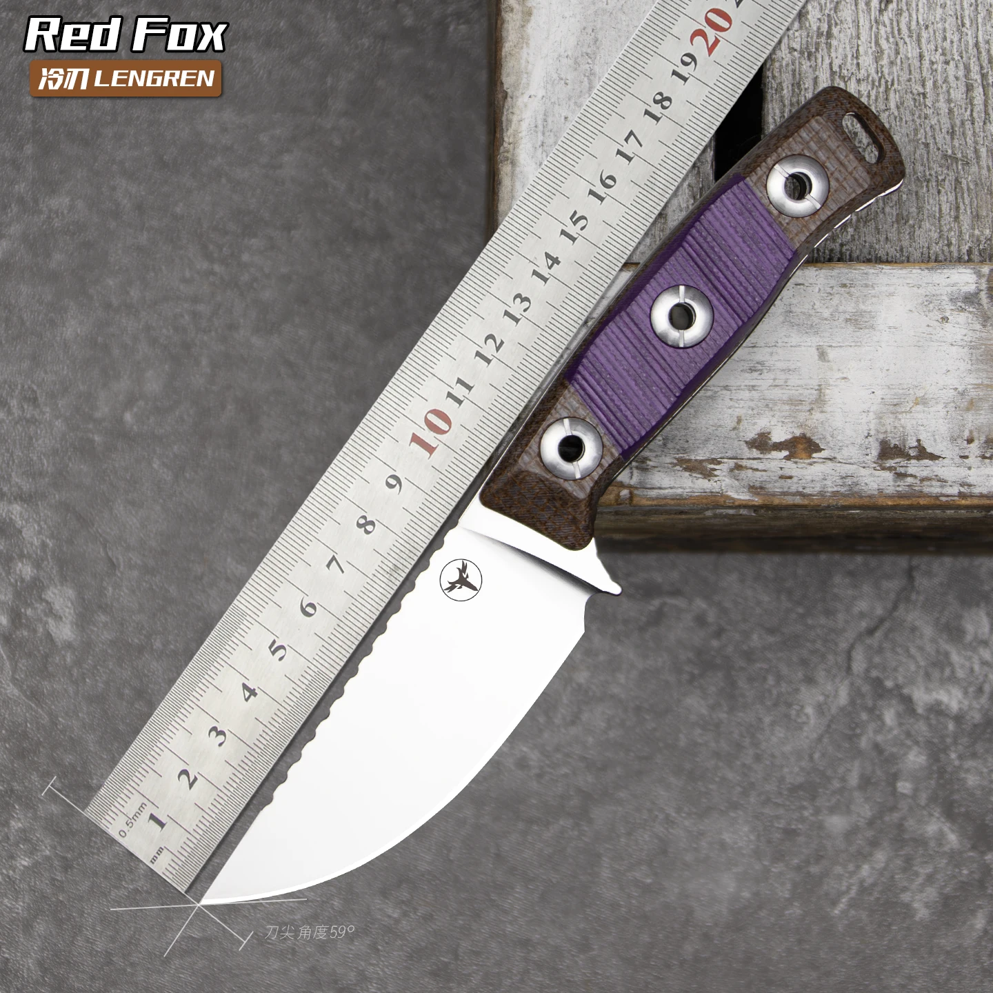 Cuchillo hoja fija LENGREN EDC acero Sleipner – Supervivencia - imagen 5