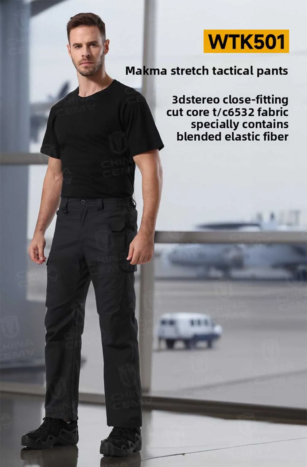 Pantalón outdoor táctico con look de entrenamiento