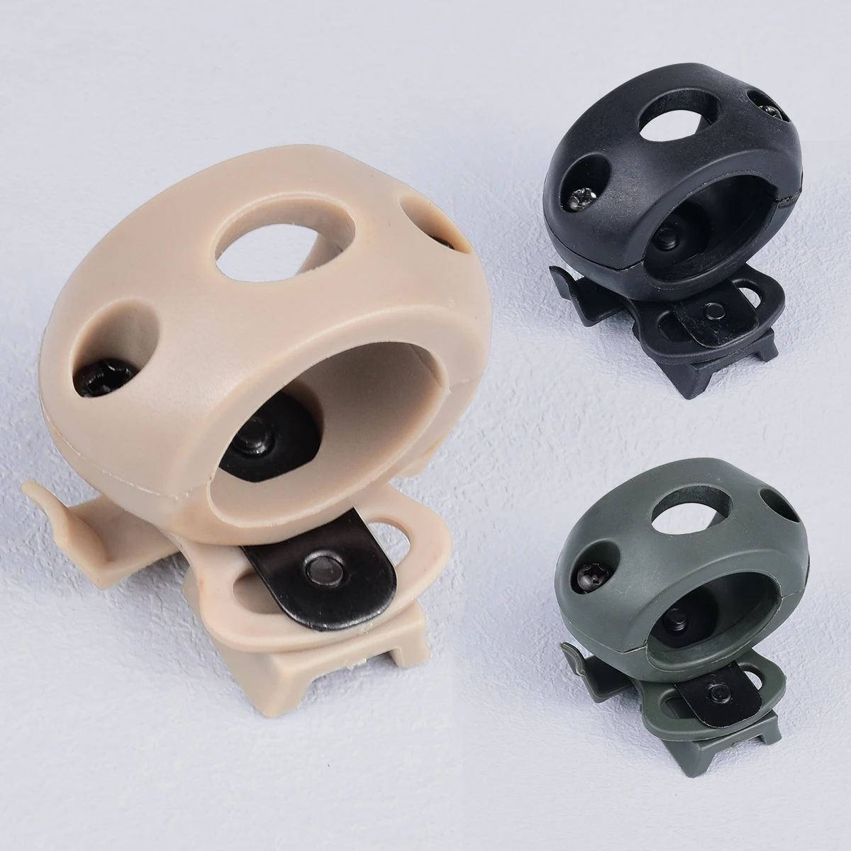 IBH Soporte linterna táctica casco con carril tipo rail ajustable - imagen 5
