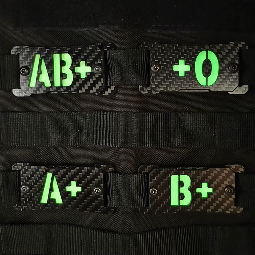 Fwoyonze marcador luminoso rojo fibra carbono MOLLE táctico - imagen 5