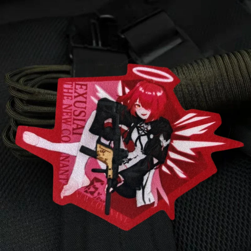 Parche táctico de chica anime con pistola para chaleco MOLLE - imagen 3