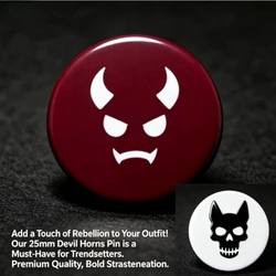 Insignia esmaltada diablo calavera gato gótica punk chaqueta