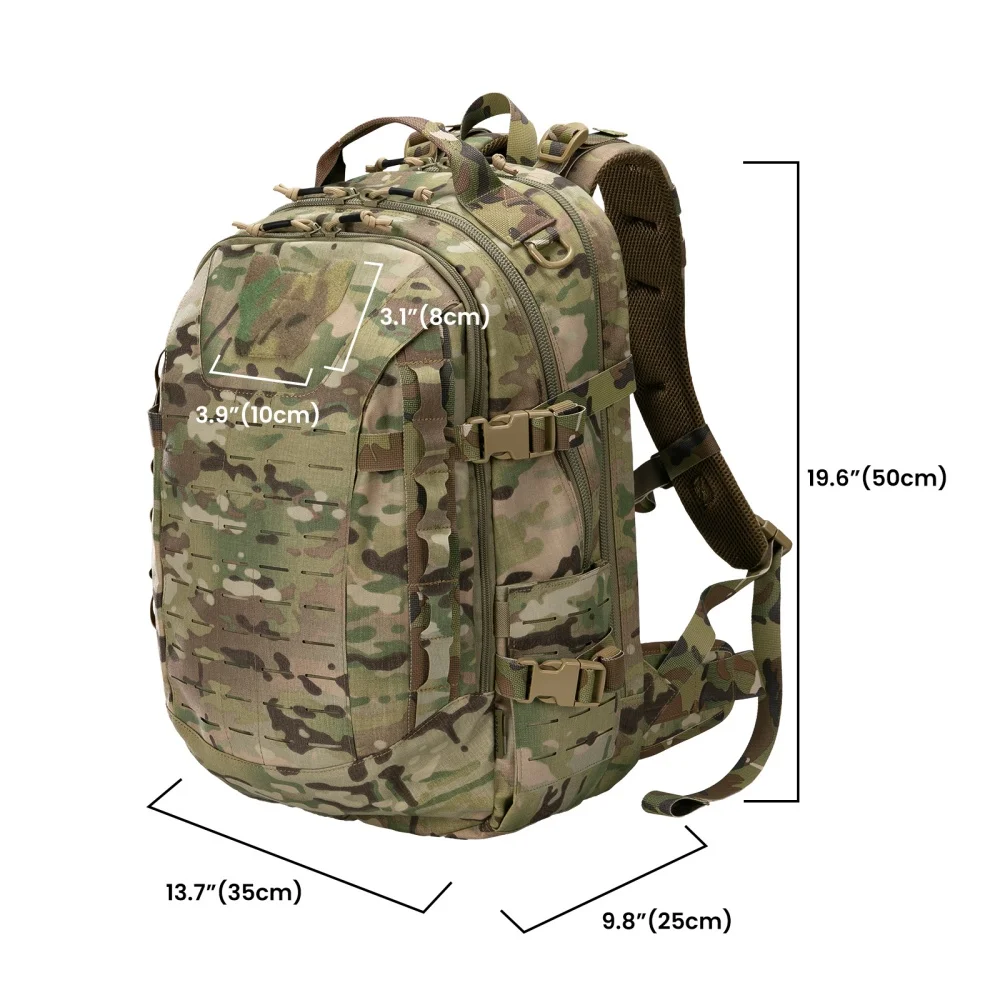 Mochila táctica MOLLE con soporte lumbar ideal para outdoor y EDC - imagen 5