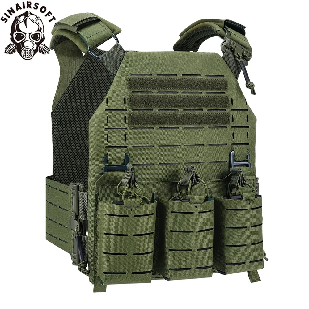 Chaleco táctico SINAIRSOFT LSR – Portaplacas láser liberación rápida MOLLE - imagen 4
