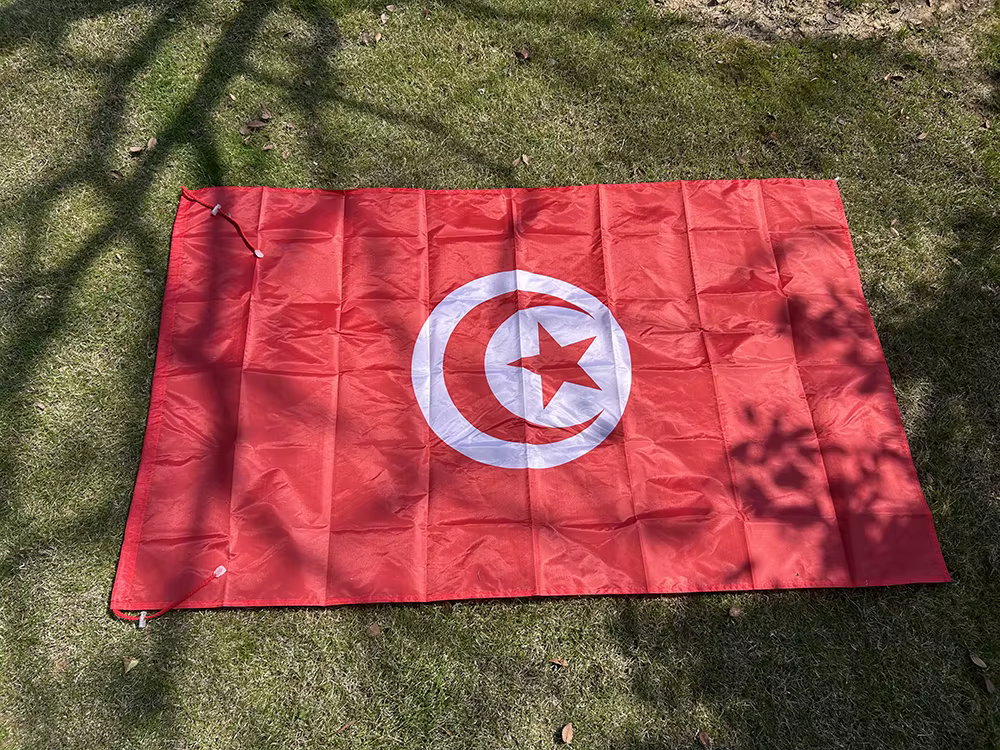 Bandera de Túnez tipo chal en poliéster para interior exterior - imagen 4