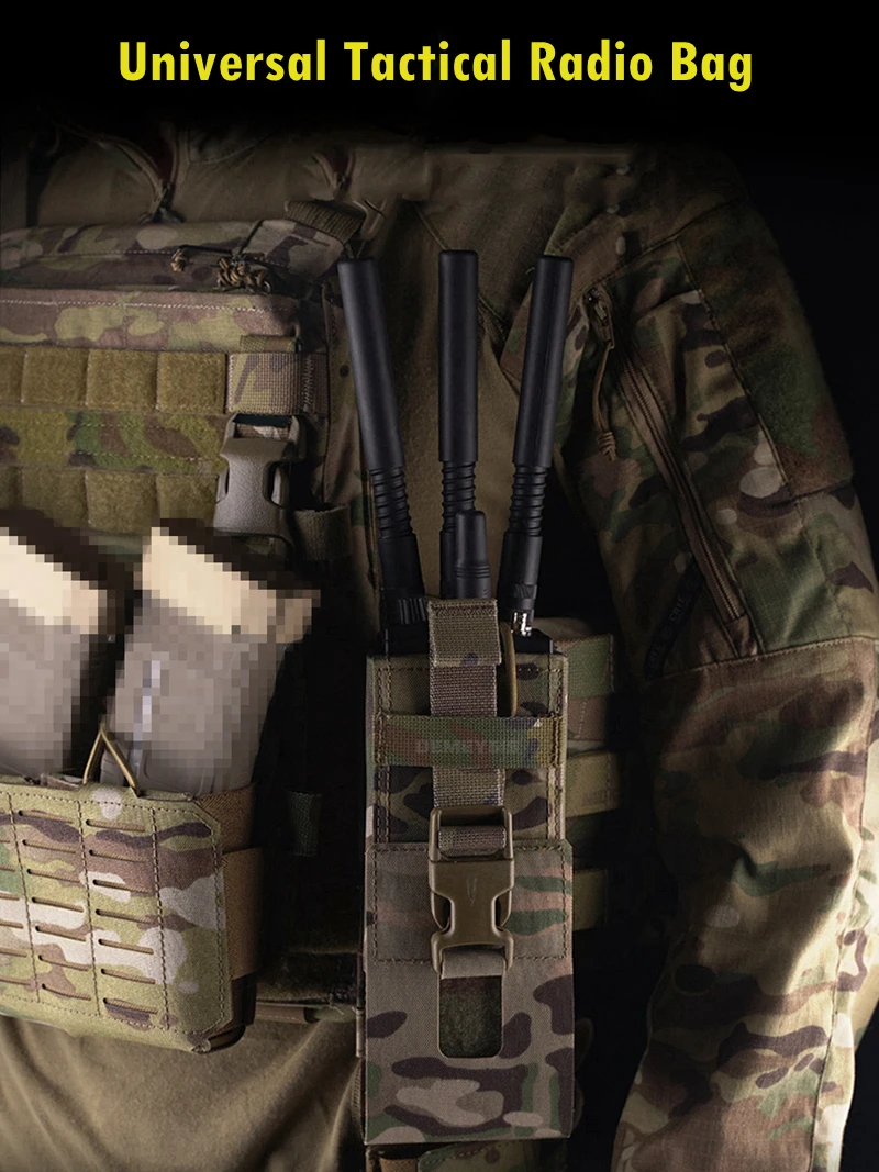 Funda táctica para radio compatible con MOLLE