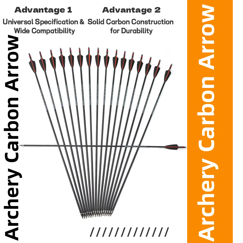 Flechas de carbono para arco recurvo con plumas de goma - imagen 2