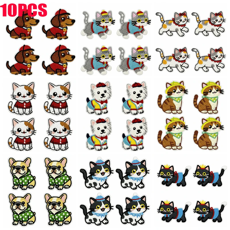 Parche termoadhesivo bordado gato y perro – para chaquetas y mochilas - imagen 3