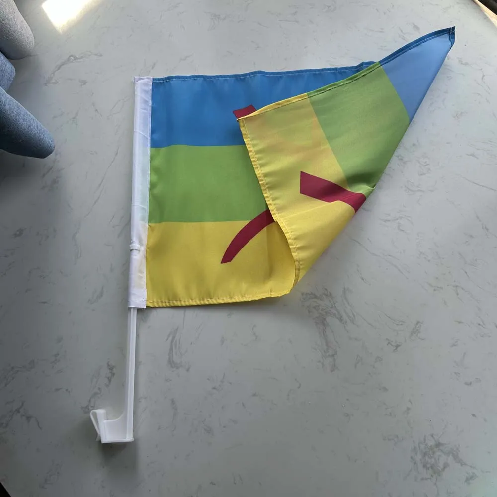 Bandera berbera para coche y ventana de poliéster con asta - imagen 2