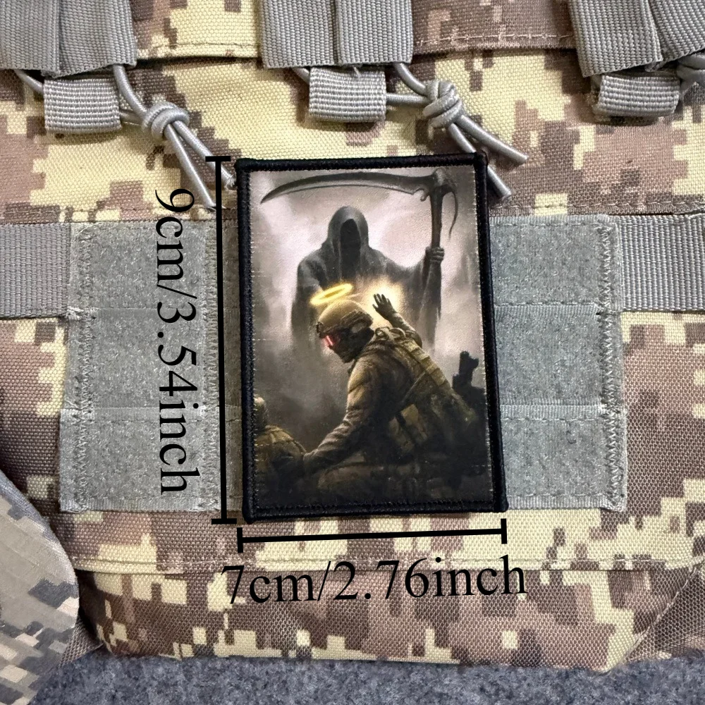 Parches tácticos con gancho y bucle Morale militar calavera