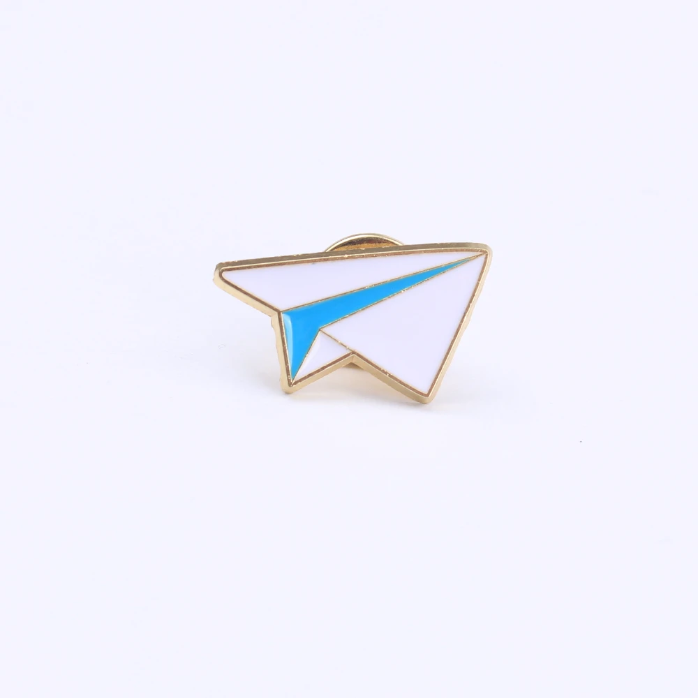Pin de solapa de metal vintage blanco y azul estilo occidental - imagen 3
