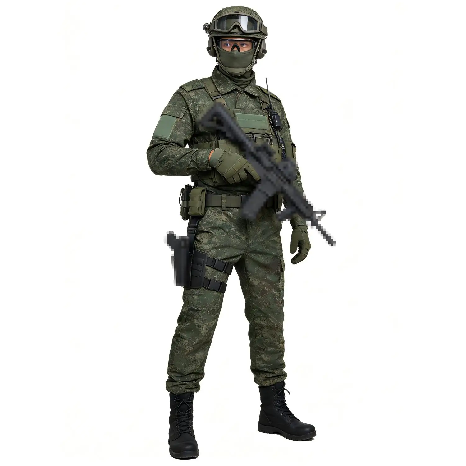 Uniforme táctico camuflaje hombre verde fuerzas especiales caza