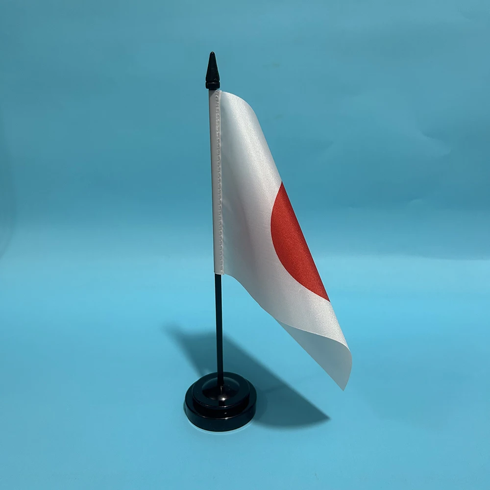 Bandera de Japón de mesa – Poliéster impreso bordado con mástil - imagen 4