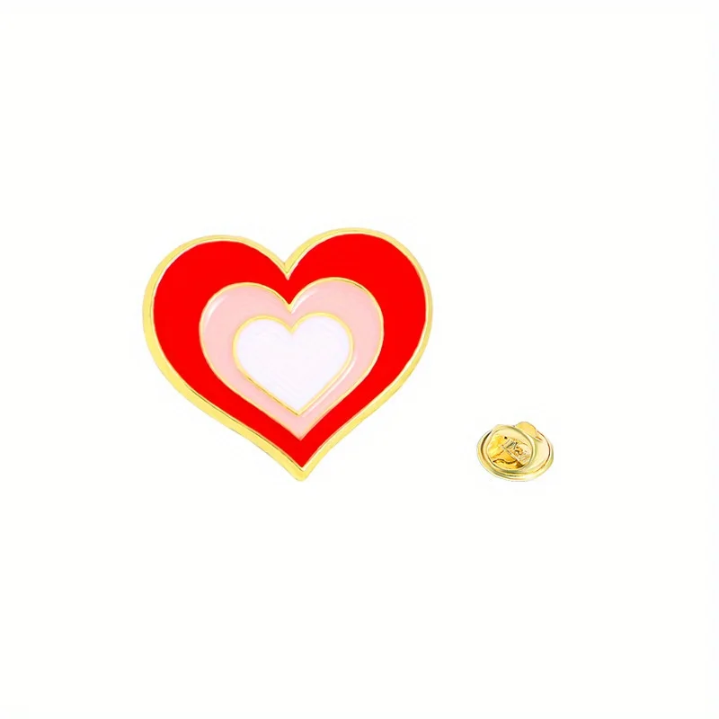Alfiler de solapa esmaltado en capas colores – Corazón para mujer - imagen 4