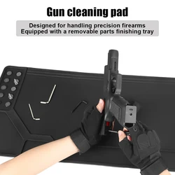 Esterilla de limpieza magnética para pistola y rifle, antideslizante