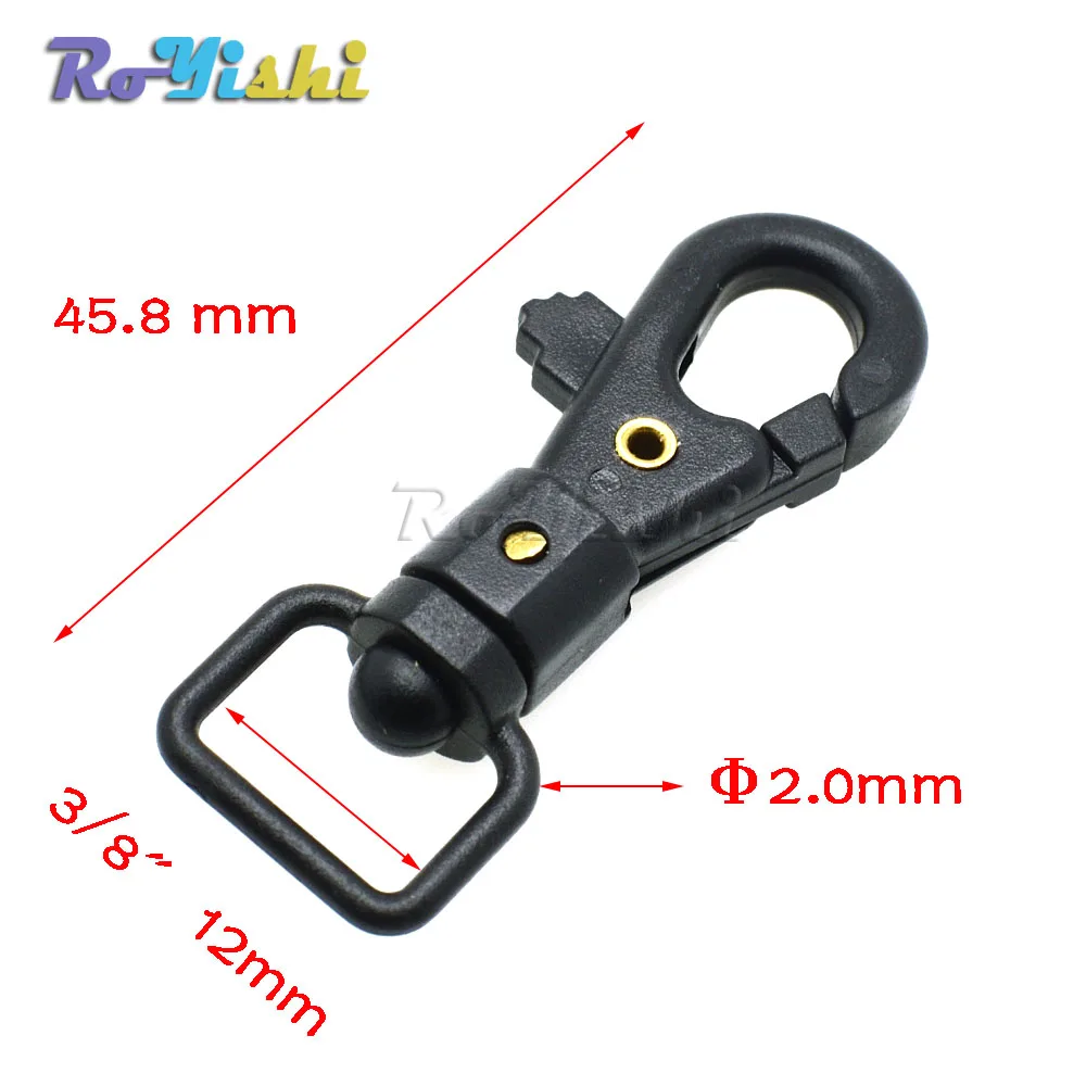 Mosquetón giratorio plástico para correas tácticas MOLLE - imagen 2