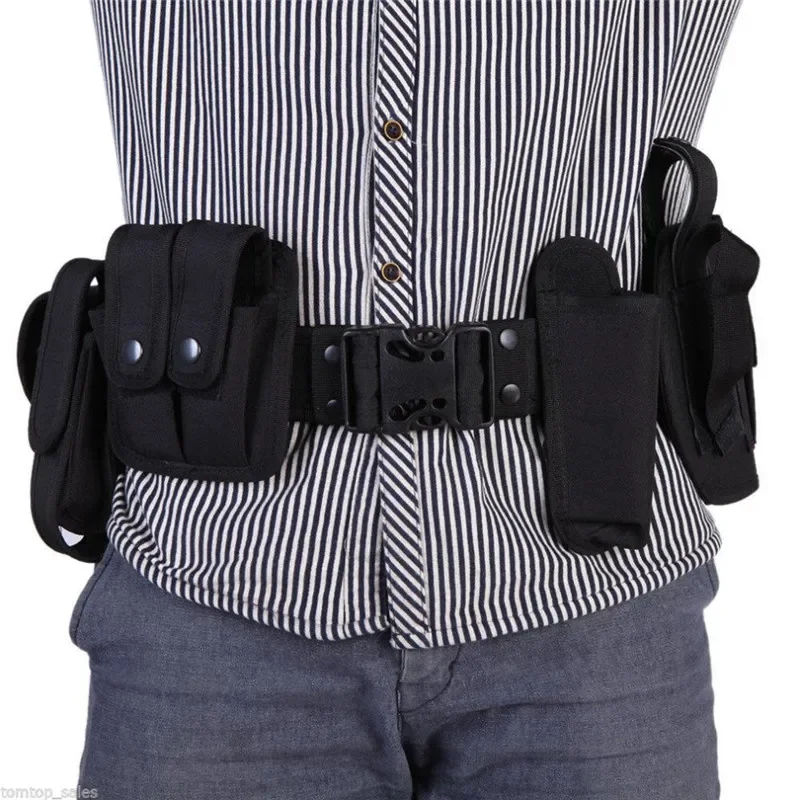 Funda táctica para pistola con correas MOLLE y linterna - imagen 2