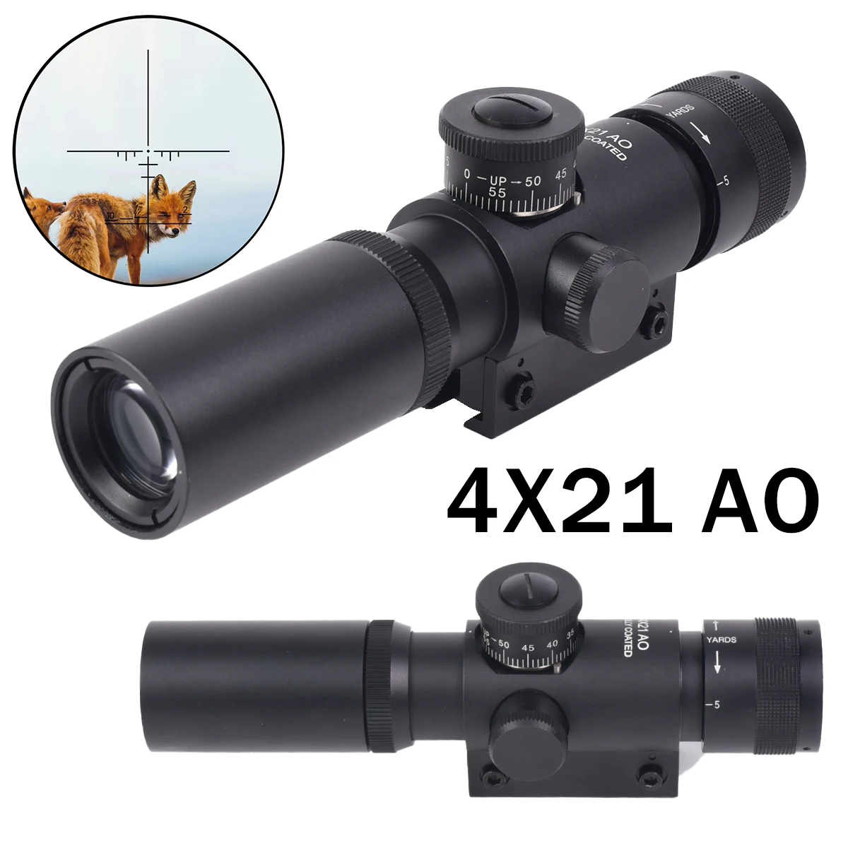 Mira telescópica compacta 4x21 AO para rifle y airsoft - imagen 2