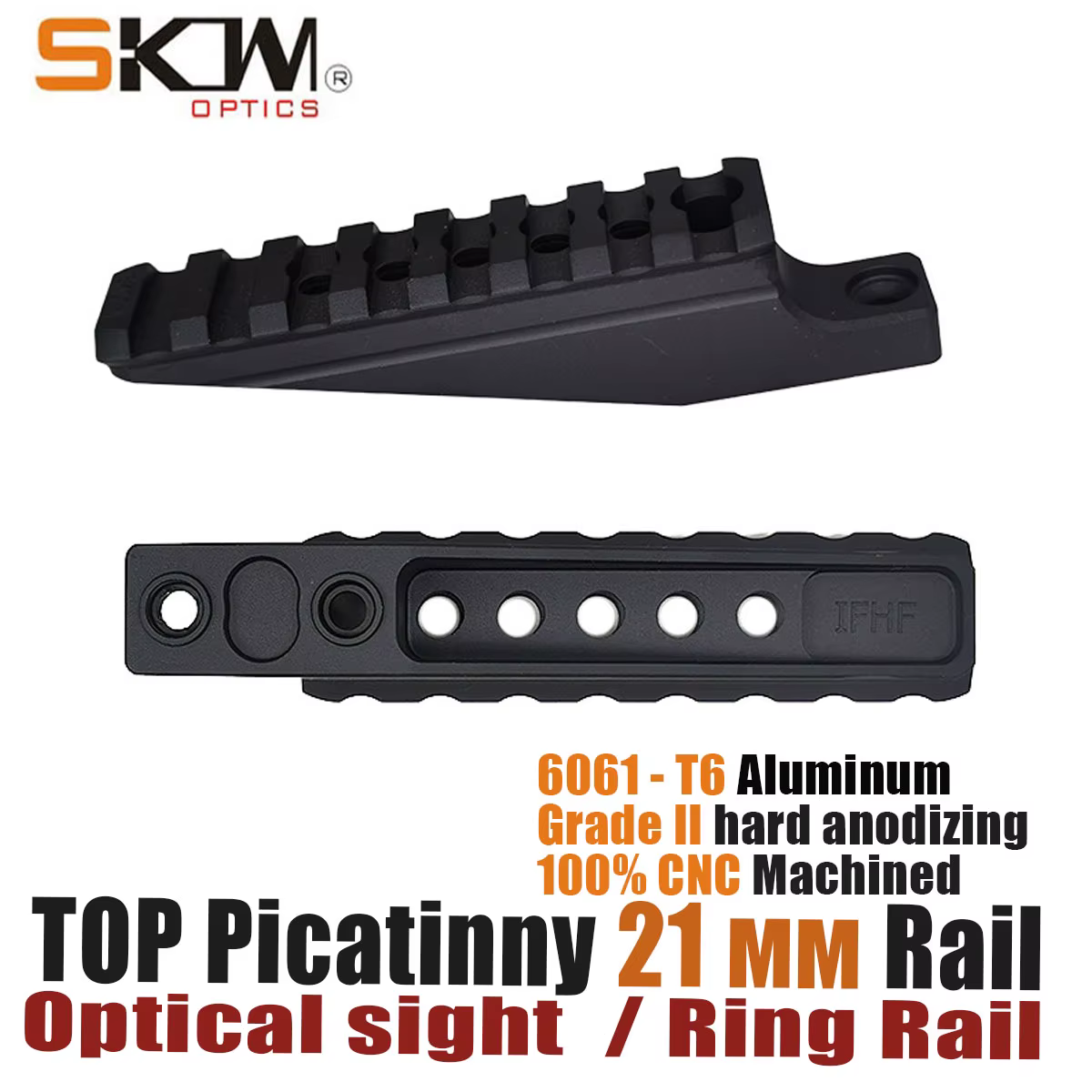Anillos de alcance Picatinny FDE QD carril superior para visor - imagen 4