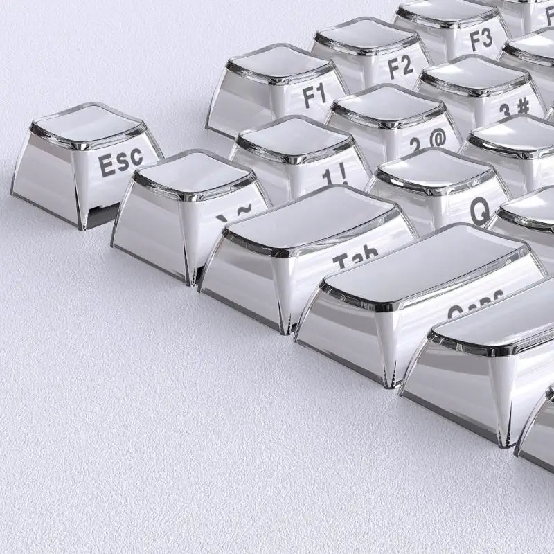 Teclas blancas para teclado mecánico retroiluminación RGB con cristal - imagen 3