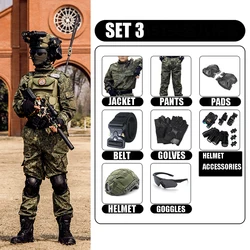 Uniforme militar infantil camuflaje especiales: camiseta y pantalones