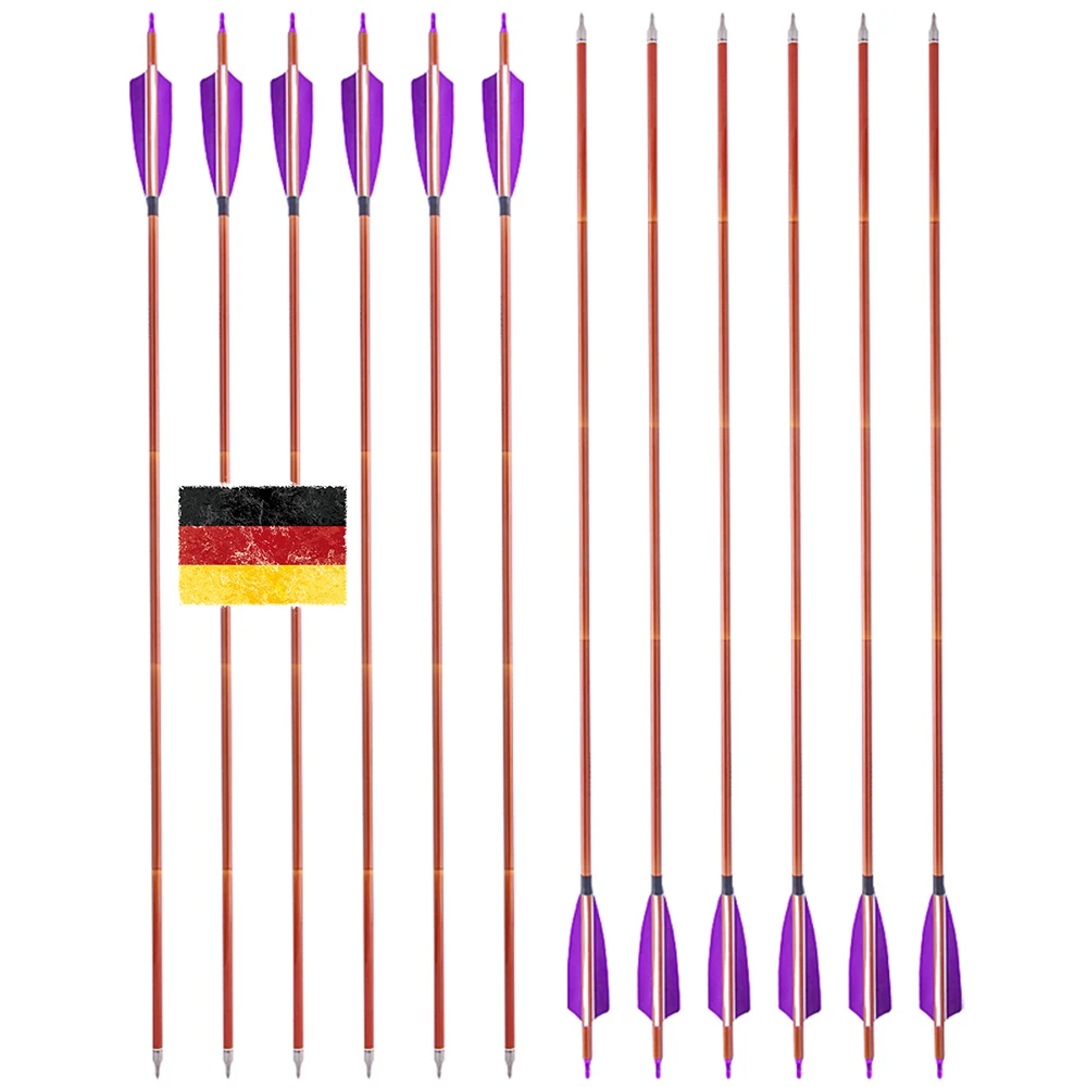Flechas de carbono para tiro con arco, plumas pavo