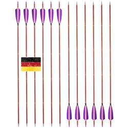 Flechas de carbono para tiro con arco, plumas pavo