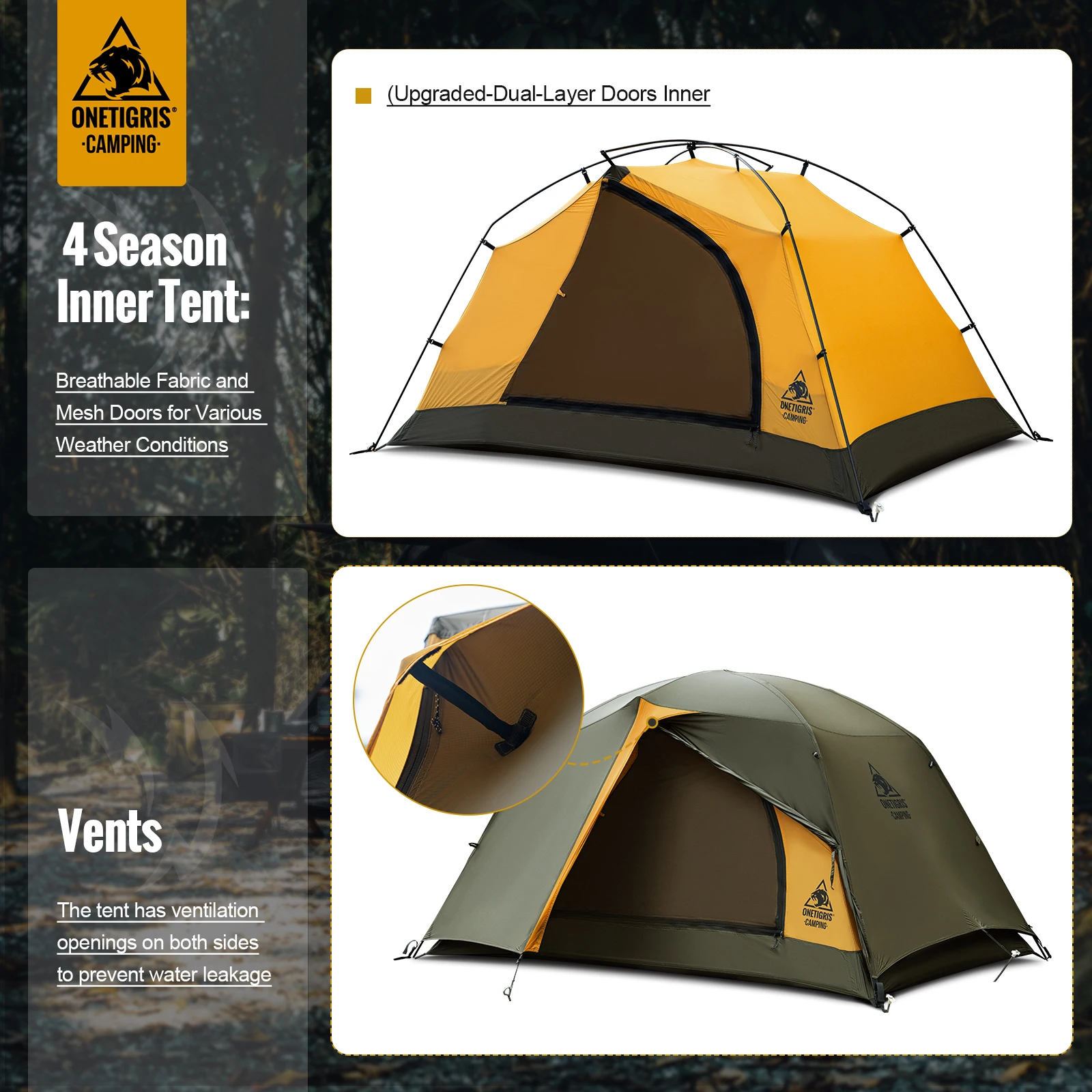 OneTigris Stella tienda de campaña impermeable ligera instantánea - imagen 3