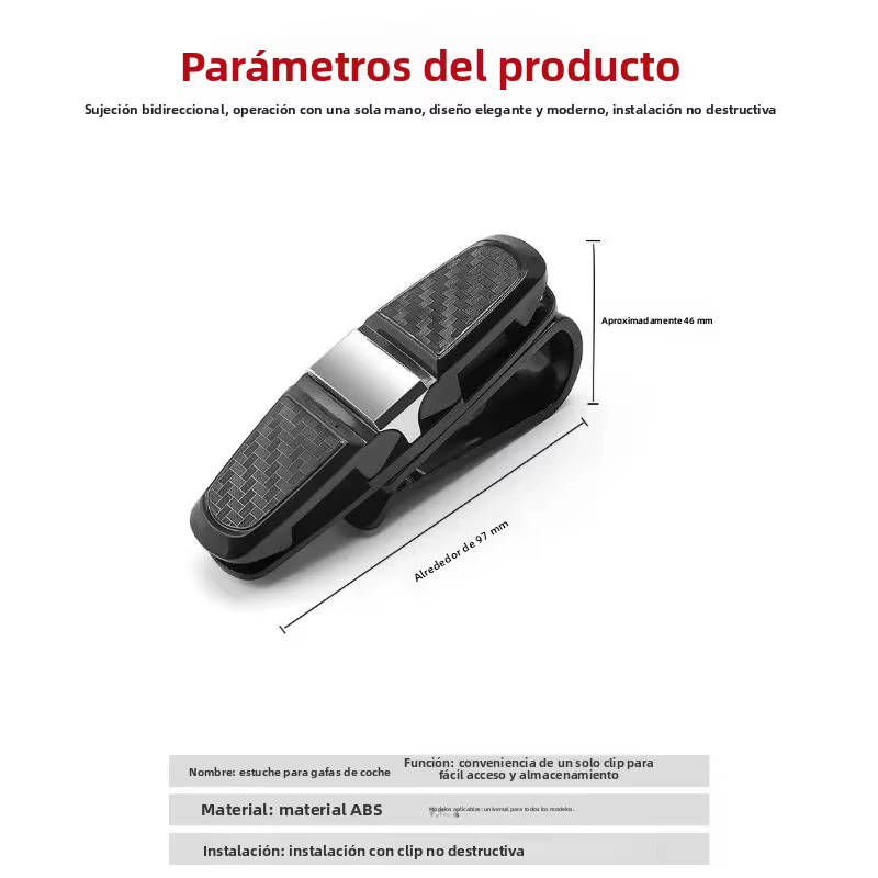 Clip soporte para gafas de sol en coche – organizador - imagen 2