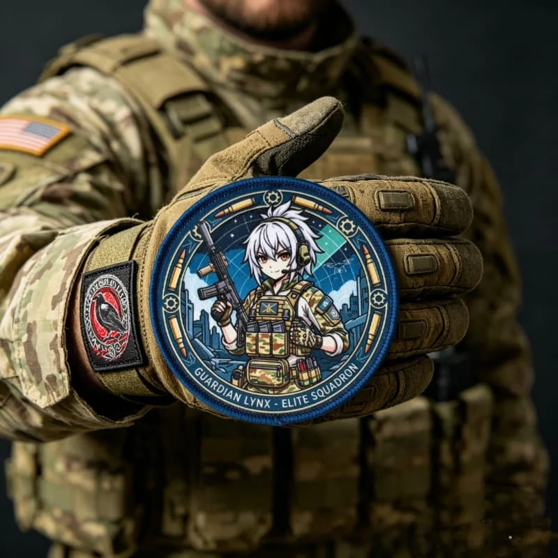 Parche táctico moral anime chica con gancho y bucle para ropa - imagen 4