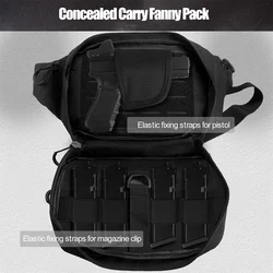 Funda táctica para pistola riñonera oculta con portacargadores