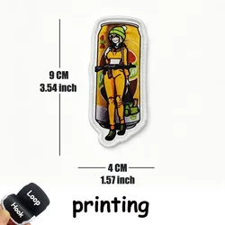 Parche táctico velcro anime armas botella – Applique para mochila