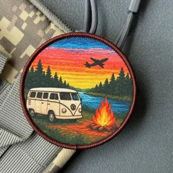 Parche táctico velcro atardecer para solatillo de camping