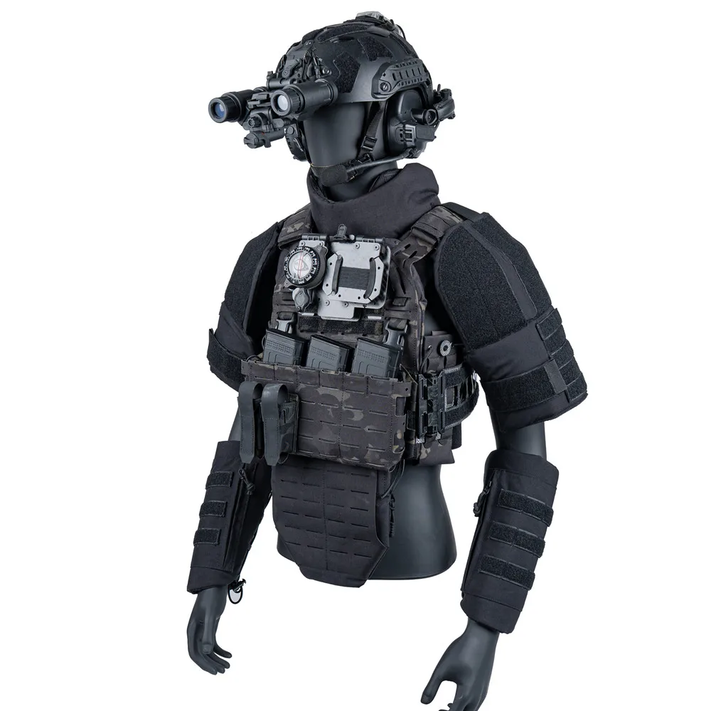 Protecciones tácticas MOLLE para brazo y pierna con placas - imagen 4