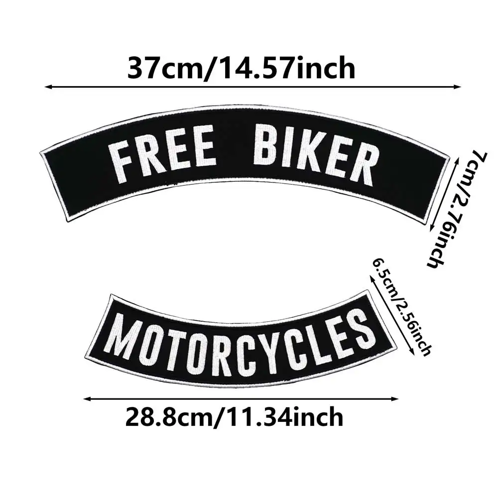 Parche bordado termoadhesivo para motociclistas en chaquetas de cuero