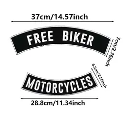Parche bordado termoadhesivo para motociclistas en chaquetas de cuero