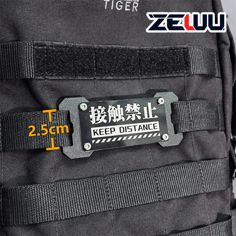 Parche táctico Keep Distance en aleación de aluminio MOLLE EDC - imagen 5