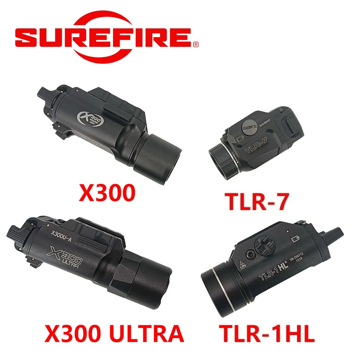 Linterna táctica para airsoft compatible con Glock 17 y X300 - imagen 2