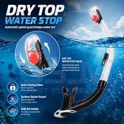 JSJM Equipo de snorkel para adultos con máscara y tubo antivaho