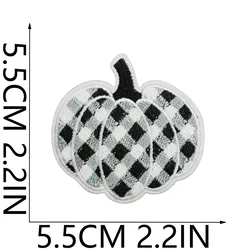 Parche bordado calabaza Halloween – insignia para chaquetas