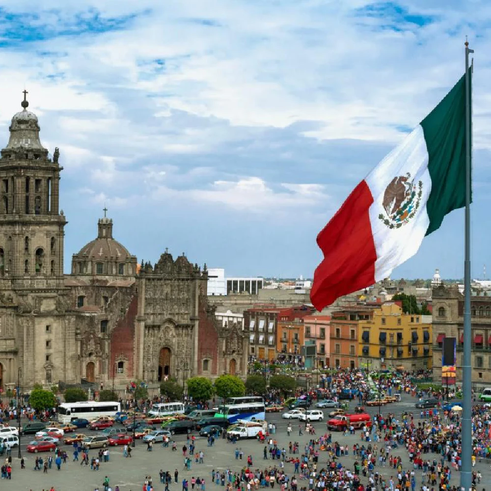 Bandera de México 90x150 cm – Nacional para exterior o decoración - imagen 5