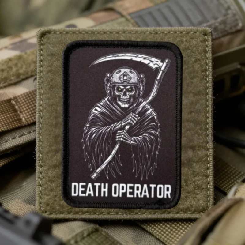 Parche táctico Death Operator velcro para brazalete y mochila - imagen 3